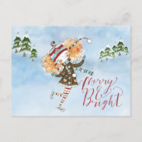 Whimsical Ginger Hair Ice Skater