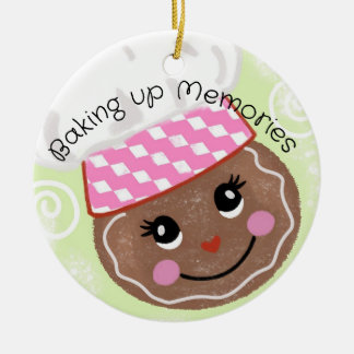 Whimsical Gingerbread Baker Ceramic Ornament