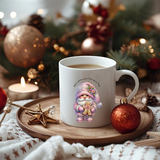 Whimsical Gingerbread Christmas Gnome Coffee Mug (Creator Uploaded)