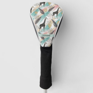 Whimsical Giraffe Polka Dot Pattern – Pastel Golf Head Cover