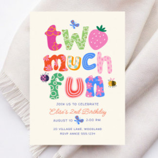 Whimsical Girl 2nd Birthday Party Invitation