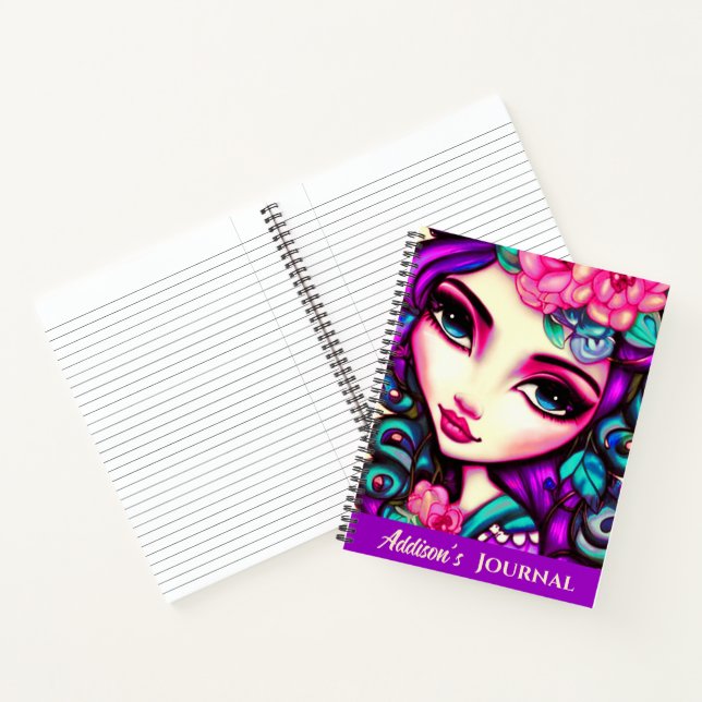 Whimsical Girl Artistic Notebook (Inside)