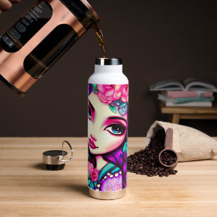 Whimsical Girl Artistic Water Bottle