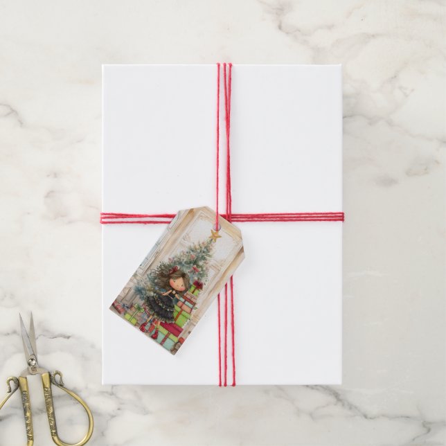 Whimsical Girl Humorous  Gift Tags (With Twine)