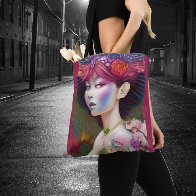 Whimsical Girls Face Nymph Fairy Witch Magical Tot Tote Bag (Creator Uploaded)