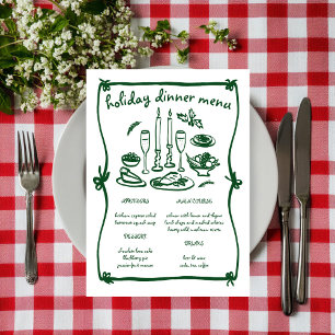 Whimsical Girly Christmas Holiday Dinner Party Menu