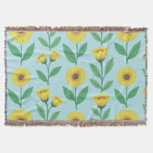 Whimsical Glee Bloom Throw Blanket