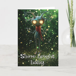 *~* Whimsical Glow Funny 25 Magical Christmas AP97 Thank You Card