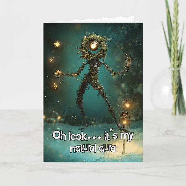 *~* Whimsical Glow Funny Magical 11 Christmas AP97 Thank You Card (Front)