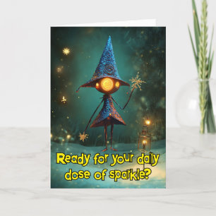 *~* Whimsical Glow Funny Magical 23 Christmas AP97 Thank You Card