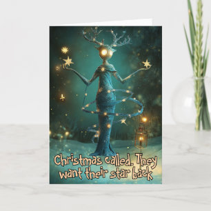 *~* Whimsical Glow Funny Magical 32 Christmas AP97 Thank You Card