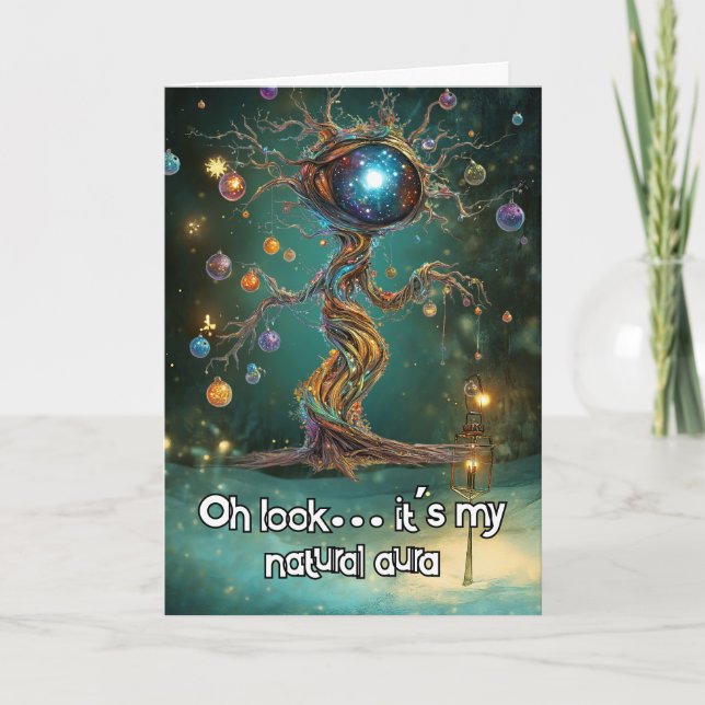*~* Whimsical Glow Funny Magical 35 Christmas AP97 Thank You Card (Front)