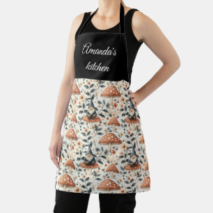 Whimsical Gnome & Mushroom Enchanting Woodland Apron