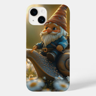 Whimsical Gnome on Snail Ride Magical Garden Scene Case-Mate iPhone 14 Case