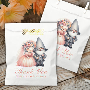 Whimsical Gnome Rustic Garden Wedding Thank You Favour Bag