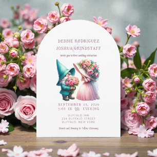 Whimsical Gnomes Fun Wedding Invitation