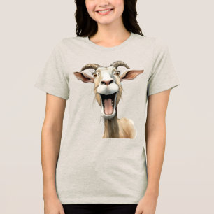 Whimsical goat Tri-Blend shirt