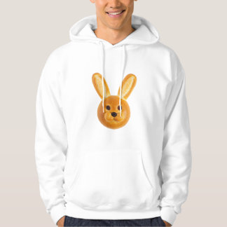 Whimsical Golden Rabbit Food Art Hoodie