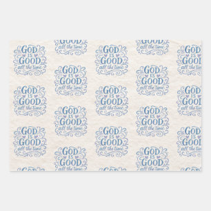 Whimsical Good is Good Typography Wrapping Paper Sheet