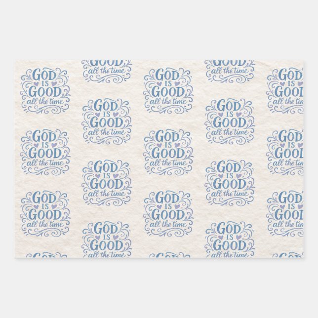 Whimsical Good is Good Typography Wrapping Paper Sheet (Front)