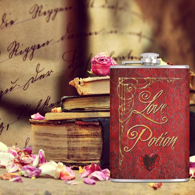 Whimsical Goth Love Potion Hip Flask (Creator Uploaded)