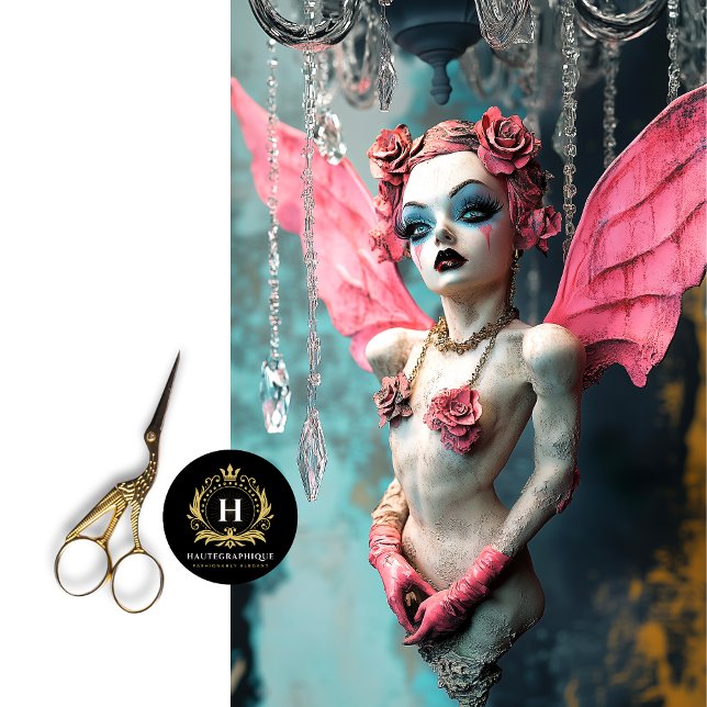 Whimsical Gothic Gargoyle Fairy Pink Wings  Tissue Paper (Creator Uploaded)