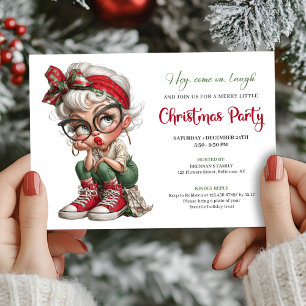 Whimsical Grandma Holiday Cartoon Event Invite