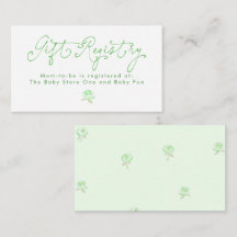 Whimsical Green Floral Gift Registry Minimalist