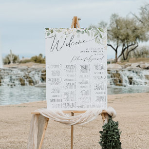 Whimsical Greenery   Alphabetical Seating Chart