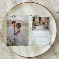 Whimsical Greenery and Gold Flat Faded Photo