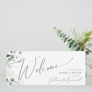 Whimsical Greenery and Gold   Seating Chart Header