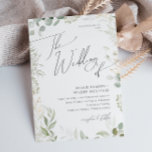 Whimsical Greenery and Gold The Wedding Of Invitation<br><div class="desc">Step into a world of enchantment with our whimsical greenery and gold the wedding of invitation, perfect for your botanical spring boho wedding. Adorned with sage green eucalyptus and gold accents, this invitation exudes elegance and modern whimsy. Imagine strolling through a magical summer garden, surrounded by the soothing sounds of...</div>