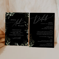 Whimsical Greenery Black Gold All In One Wedding