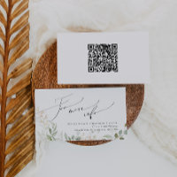 Whimsical Greenery Gold QR Code Wedding Website