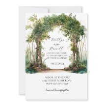 Whimsical Greenery Wedding Invitation