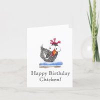 Whimsical Greeting Cards Happy Birthday Chicken!