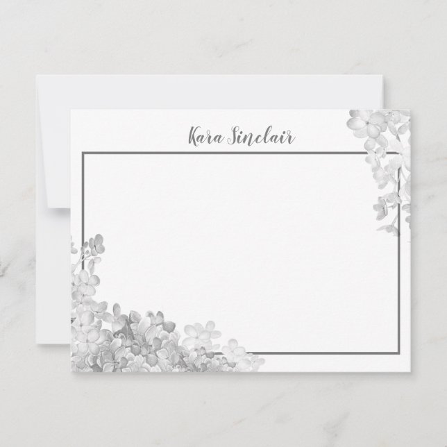 Whimsical Grise Blossom Card (Front)