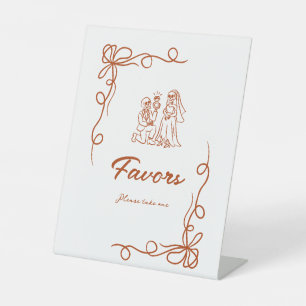 Whimsical Halloween Bridal Shower Favours Pedestal Sign
