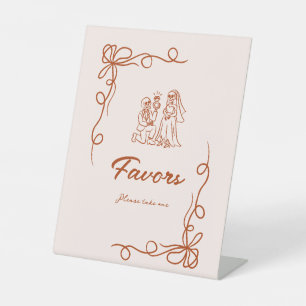 Whimsical Halloween Bridal Shower Favours Pedestal Sign