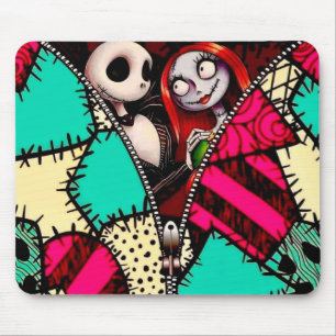 Whimsical Halloween Couple Mouse Pad