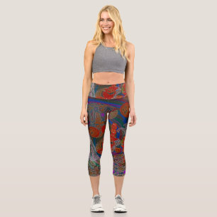 Whimsical Halloween Dreams Capri Leggings