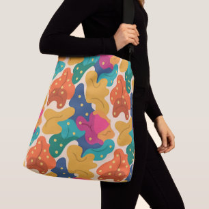 Whimsical Halloween Fall Leaves Seamless Pattern Crossbody Bag