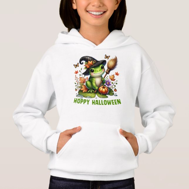 Whimsical Halloween Frog Witch (Front)