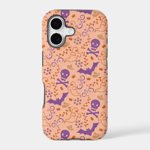 Whimsical Halloween Orange and Purple Pattern