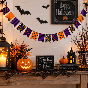 Whimsical Halloween Pattern Bunting