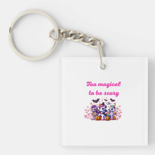 Whimsical Halloween Ponies Illustration – "Too Mag Key Ring