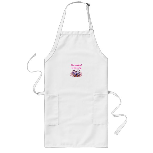 Whimsical Halloween Ponies Illustration – "Too Mag Long Apron (Front)
