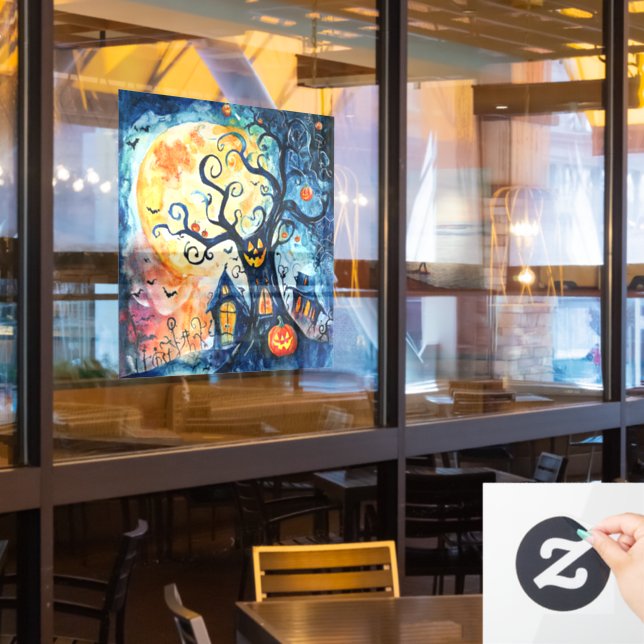 Whimsical Halloween Window Cling (Restaurant Window)