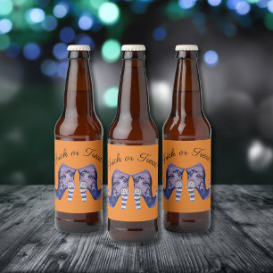 Whimsical Halloween Witch Boots Customisable Beer Bottle Label
