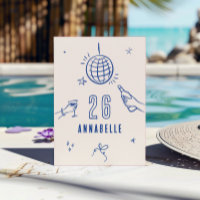 whimsical hand drawn arch birthday drinks party